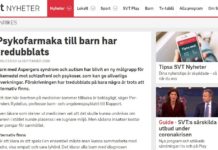 Psykofarmaka till barn har tredubblats