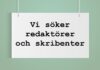 Vi söker fler redaktörer och skribenter – och firar 500 artiklar i debatten om psykisk ohälsa och återhämtning Skylt: vi säker redaktörer och skribenter