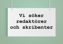 Skylt: vi säker redaktörer och skribenter