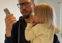 Bild på man och barn
