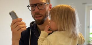 Bild på man och barn